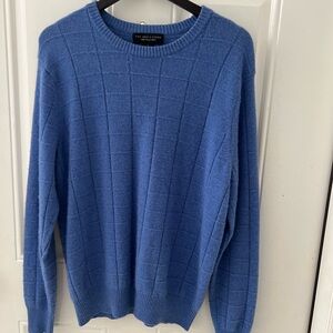 Bloomingdale's Textured Blue Crewneck Sweater